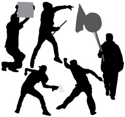 Rioter Silhouette