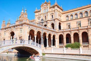 Fototapeta premium PLAZA DE ESPAÑA DE SEVILLA. ESPAÑA, EUROPA