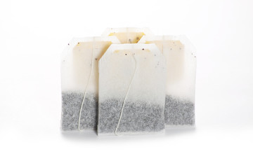 Teabag isolated on a white