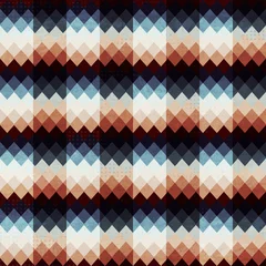 Papier Peint photo Lavable Zigzag zigzags rétro sans couture avec effet grunge