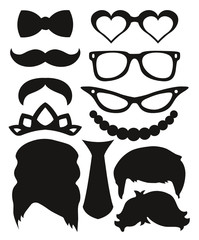 Photo Booth Accessoires – Vector Set - 49219470