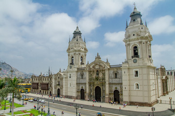 Fototapeta na wymiar Katedra w Limie w Peru