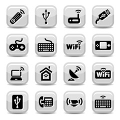 electronic and wifi icons