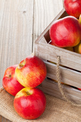 Apples in crate