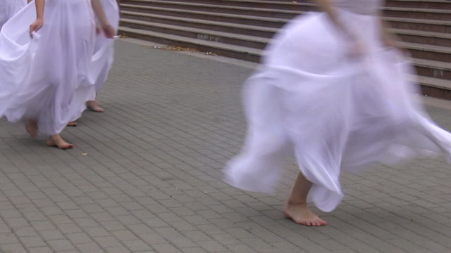 Dancers finished performance