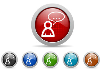 chat vector icon set