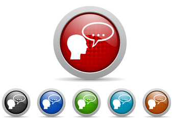 forum vector icon set