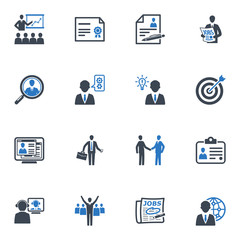 Employment and Business Icons - Blue Series