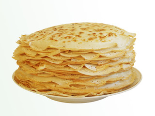 A stack of pancakes