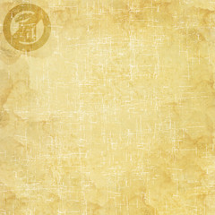 Label trash on old paper background