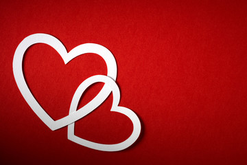 Valentine day card paper cutting design, papercraft.