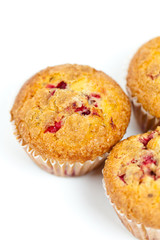 Freshly baked cranberry muffins