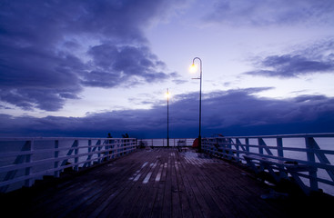 Beach wood bridge