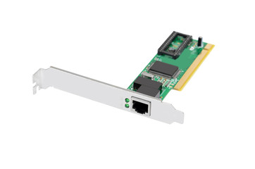 Fototapeta premium LAN network card for computer, isolated on white background