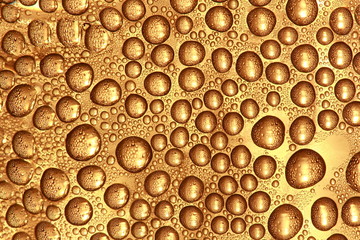 Drop of water on glass surface