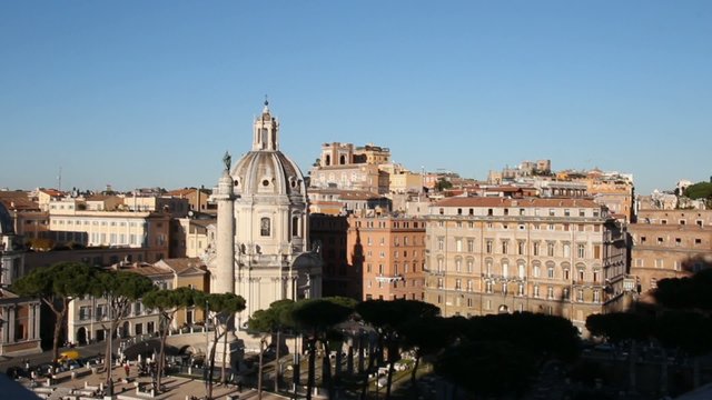 The ancient Roman column of Traian, in Rome
