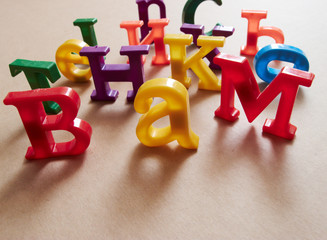 Plastic alphabet letters