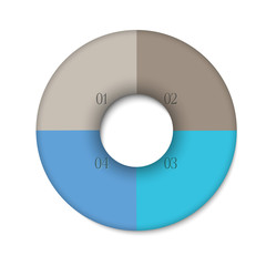 Round modern design template for infographics