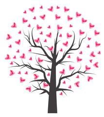Obraz na płótnie Canvas heart tree with heart leaf