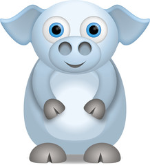 kleines blaues Schweinchen