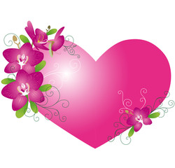 Valentine heart from flowers