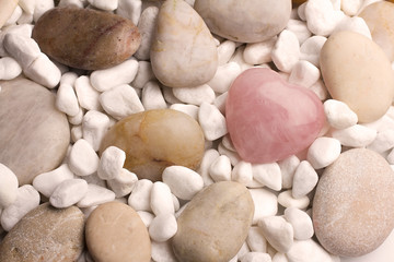 Rose quartz heart.