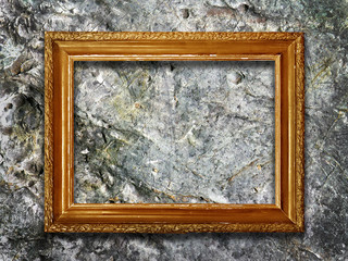 Picture frame on a stone grunge background
