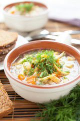 two aromatic vegetable soup