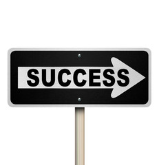 Success Road Sign - Isolated