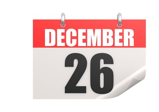 Calendar December 26