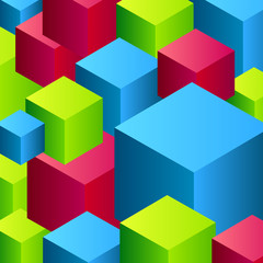 Vector abstract cube background