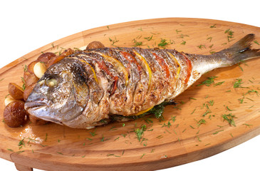 Grilled Fish with Lemon and Tomato