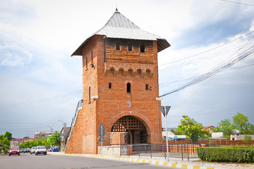 Gate poartal landmark of Targoviste , Romania.