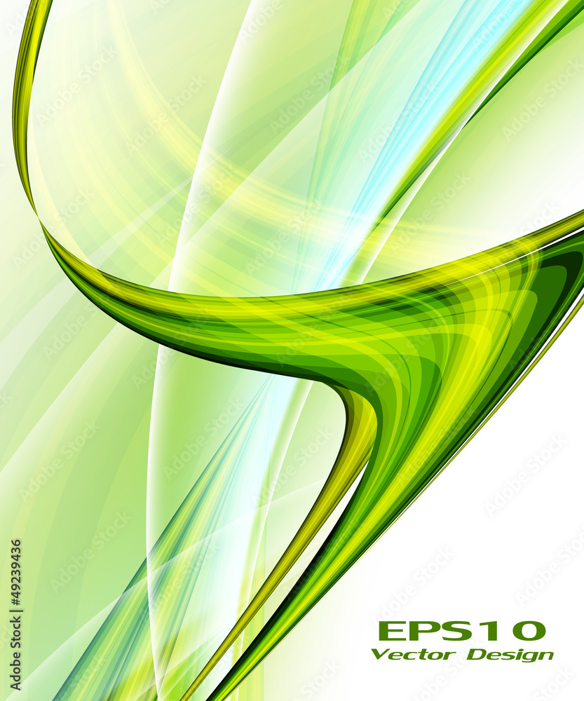 Poster wavy lines with copy space. eps10