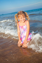 happy child on the beach