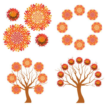 Autumn round shapes