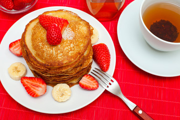 freshly baked pancakes