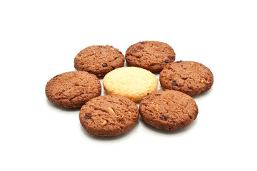 Cookie form in flower shape, isolated