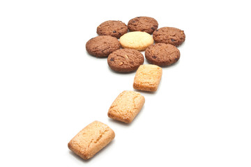 Fototapeta na wymiar Cookie form in flower shape, isolated