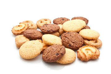 Fototapeta na wymiar Assorted cookie isolated on white