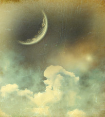 Planet in space vintage background © Avantgarde