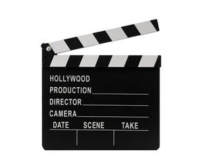 Film clapperboard with clipping path