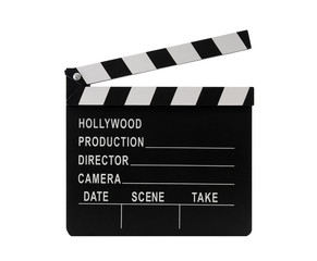 Obraz premium Film clapperboard with clipping path