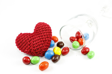 Candy and heart