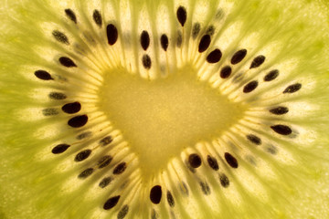 Herz einer Kiwi