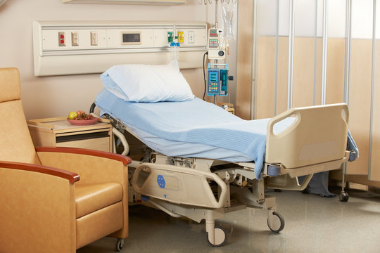 Empty Bed On Hospital Ward