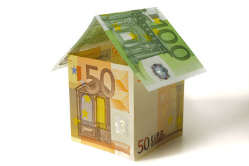Haus aus Euro Geld