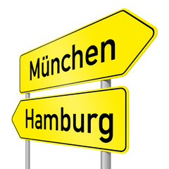 Fototapeta premium schild lr münchen hamburg I