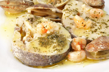 Merluza en salsa.