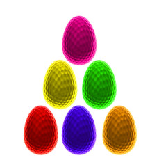 Easter eggs designed as golf-balls